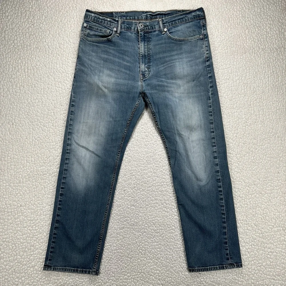 Levi's 505 Jeans Men's 38x30 (Actual 36x28.5) Blue Straight Fit‎ Grunge Casual